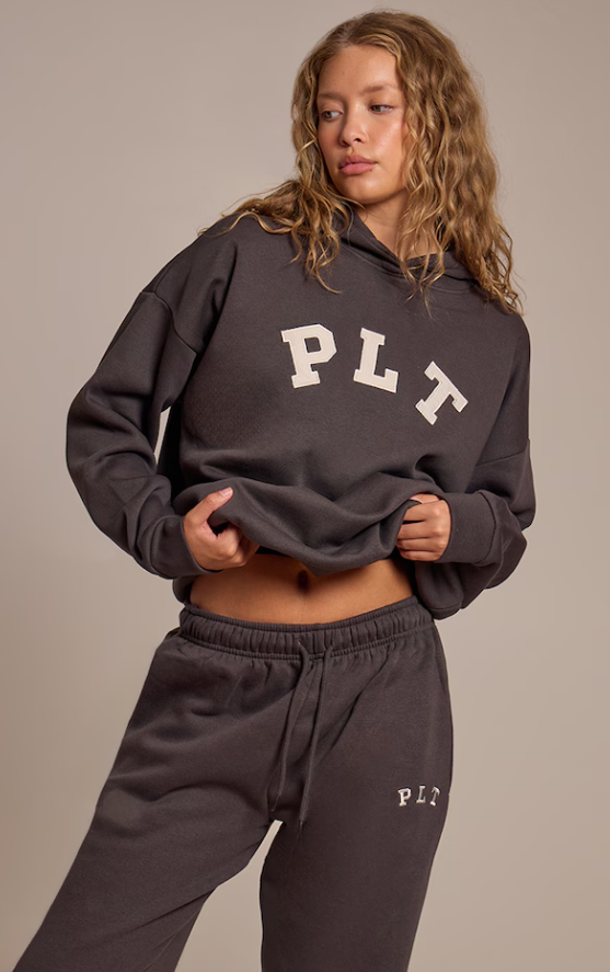 Meedis Charcoal Logo Oversized Hoodie