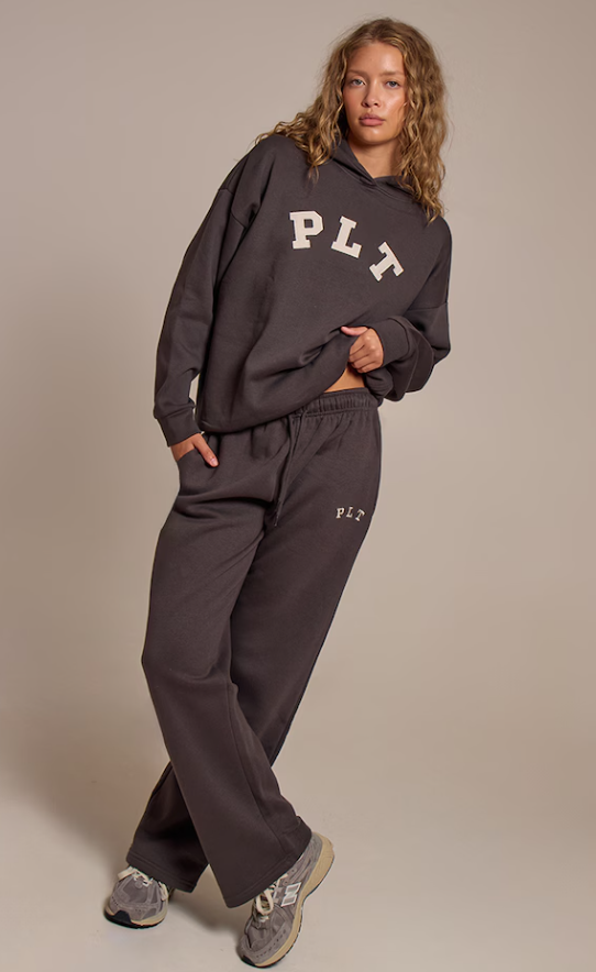 Meedis Charcoal Logo Oversized Hoodie