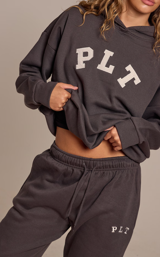 Meedis Charcoal Logo Oversized Hoodie